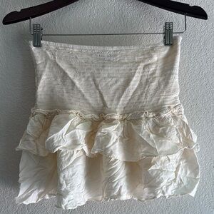 Forever 21 Cream Bubble Mini Top